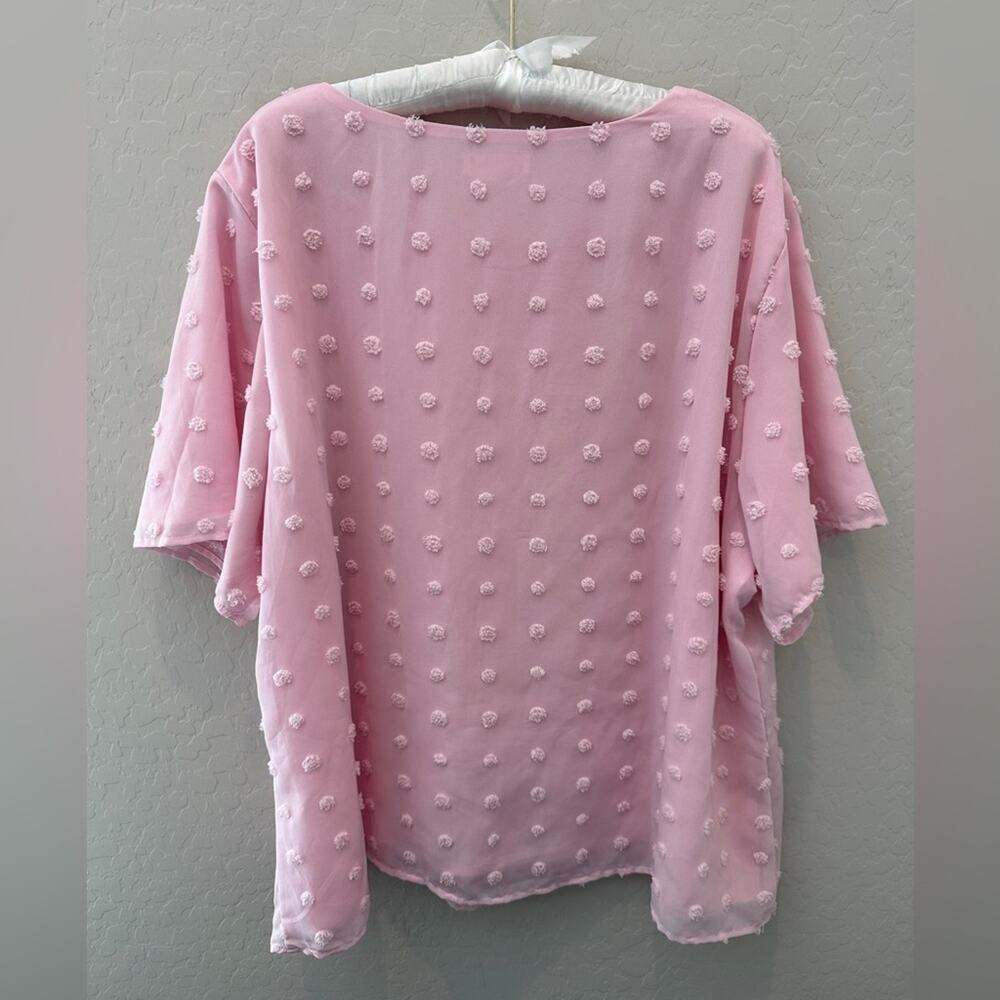Pink Textured Blouse - Picture 4 of 7
